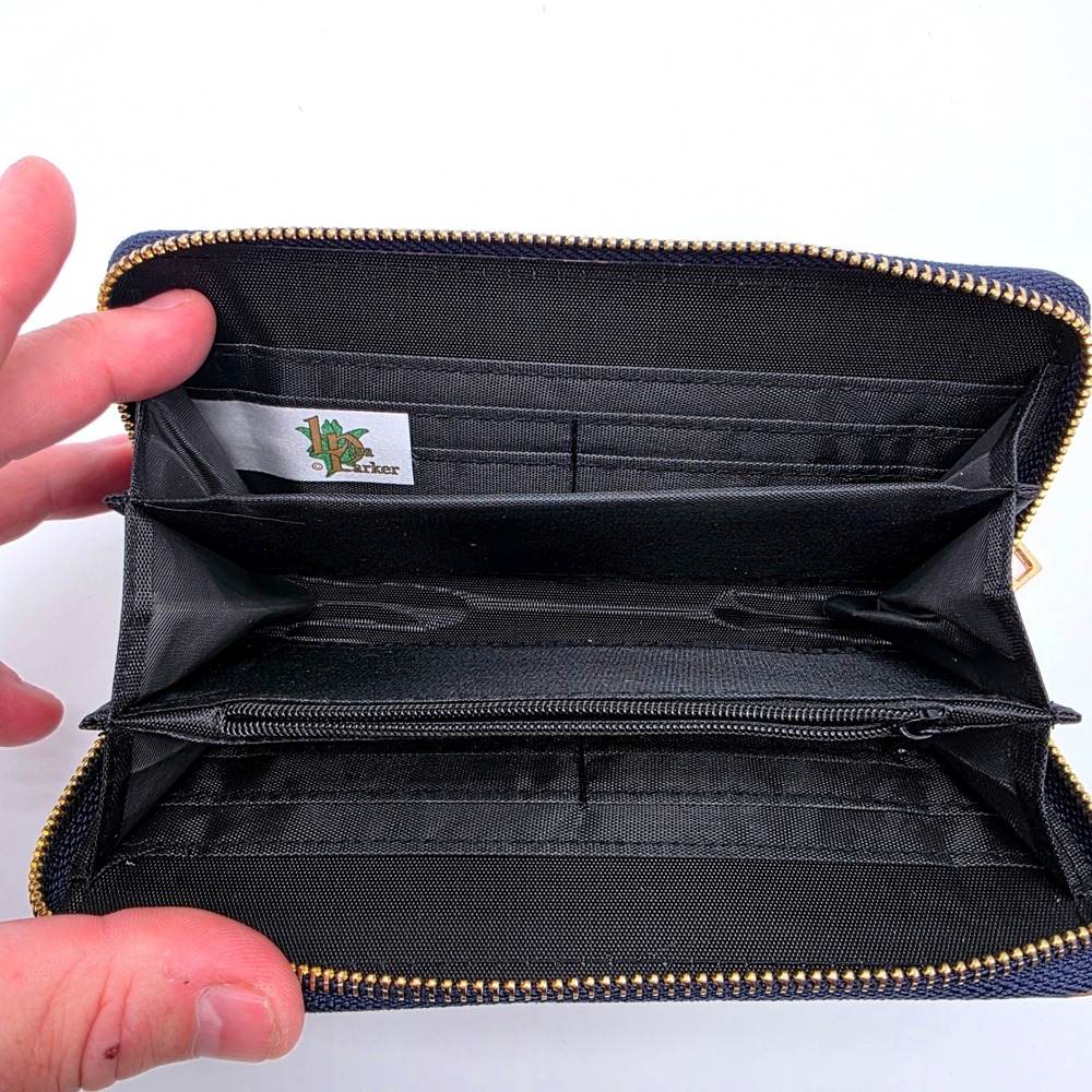 Lisa Parker The Witching Hour Black Cat Gothic Zip Around Wallet Organizer - Picture 4 of 8